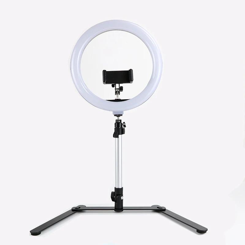 

USB Powered Ring Light 10 Circle LED Light Halo Lighting with Desktop Tripod Stand for YouTube Video TikTok Live COOK