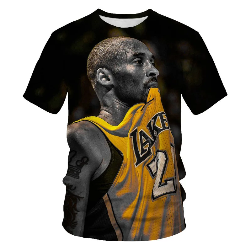 

2021 new High quality Custom Laker Basketball Star High Quaility 3D print for men T shirt, Mix color
