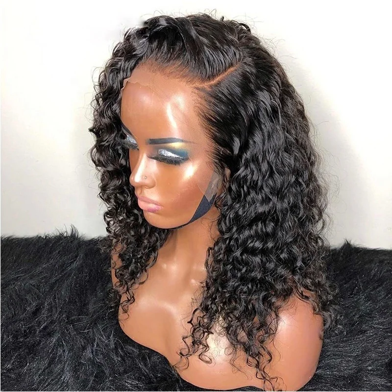 

Wholesale Top Garde Cuticle Aligned Hair Kinky Curly Lace Frontal Wig Virgin Brazilian Human Hair 13*6 Curly HD Lace Front Wig