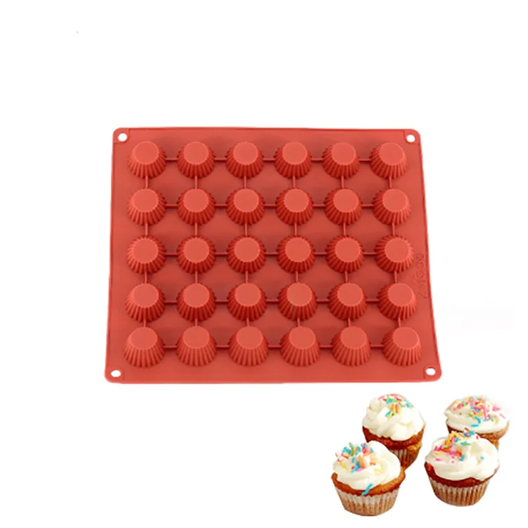 

30 hole round silicone cake mold DIY baking muffin cake pan molde de silicona reposteria molde de pastel, Random