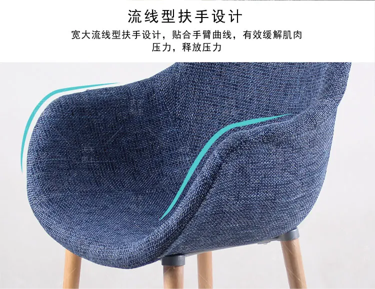 Wholesale Outdoor Fabric Cafe Chair for Chatting Dental Easy Chair Plastic Chair with Cloth Padded