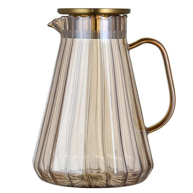 

Creative high borosilicate cooling kettle milk juice glass cool water jug, Transparent