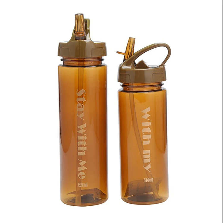 

500ML 620ML BPA Free Portable Plastic Water Bottle transparent plastic cup outdoor sport GYM, Customized color