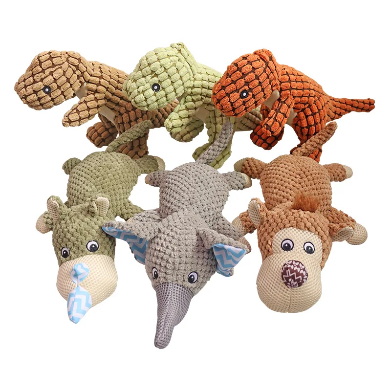 

Wholesale Stock Durable Interactive Linen Squeaky Plush Pet Dog Toy