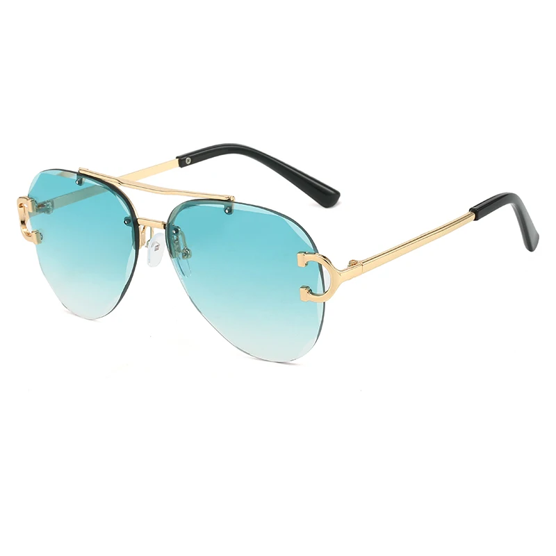 2025 Latest Fashion Women's Sun Glasses Vintage Luxury Leopard Frameless Eyewear Rimless Shades Colorful Stylish Eyeglasses