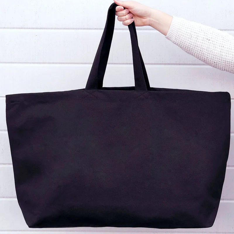 

Beach Canvas bag wholesale Eco-Friendly Canvas tote shopping bag Convention Totes with Long Handles, Customized