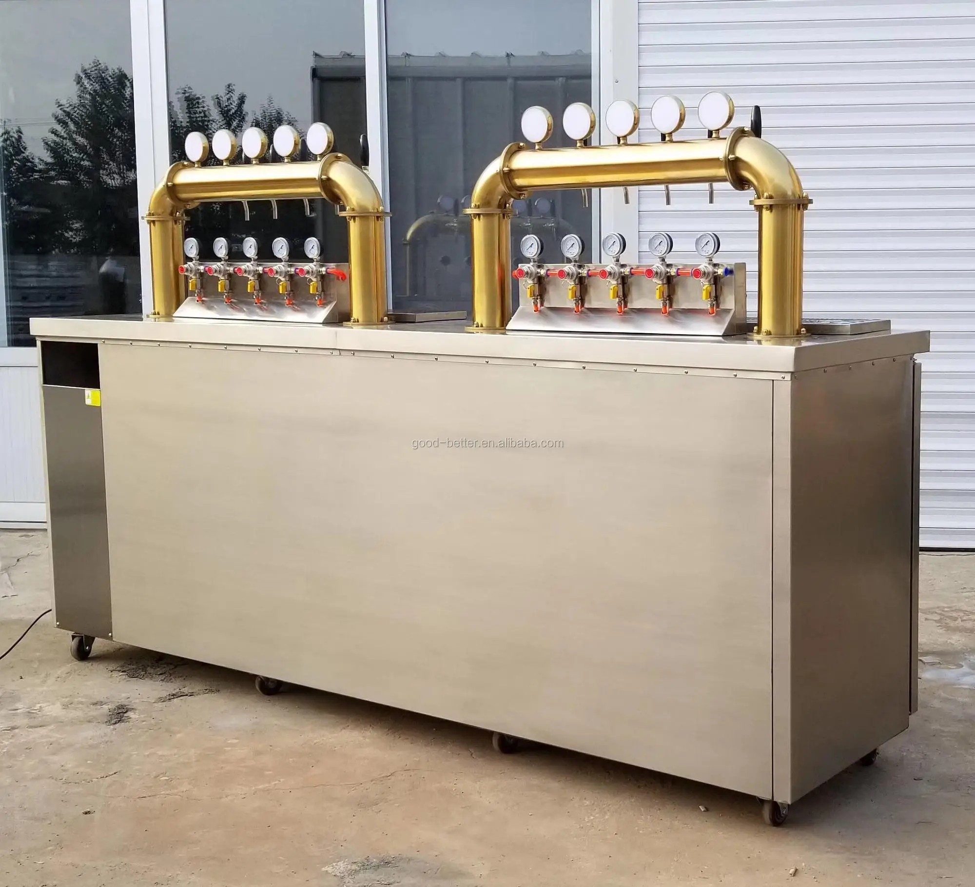 Gb103068 Stainless Steel Oem Big Beer Keg Fridge With Double U Type