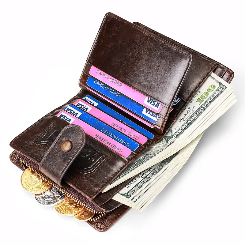 

Amazon Best Selling Minimalist Bifold Slim Wallet RFID Leather Men Wallet, Customized color