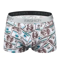 

Wholesale men panties print boxer shorts adult plus size comfort boyshort for men