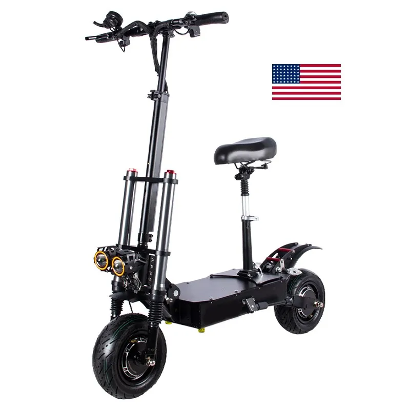 

USA warehouse e scooter 60v off road long range 70-90km fastest fold 80km/h electric scooter 5600w dual motor