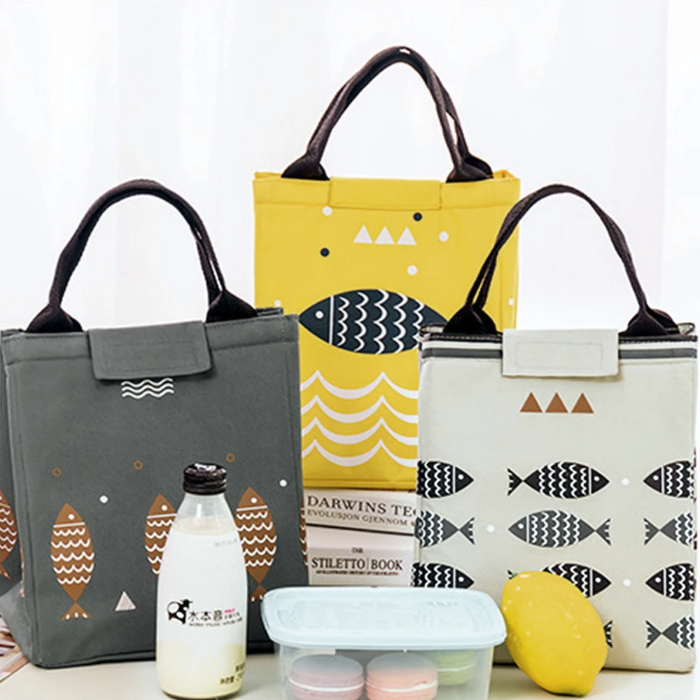 

1 Pc Oxford Storage Handbag Lunch Bag For Outdoor Insulation And Cold Preservation Lightweight Lunch Holder, Yellow/navy/grey/green