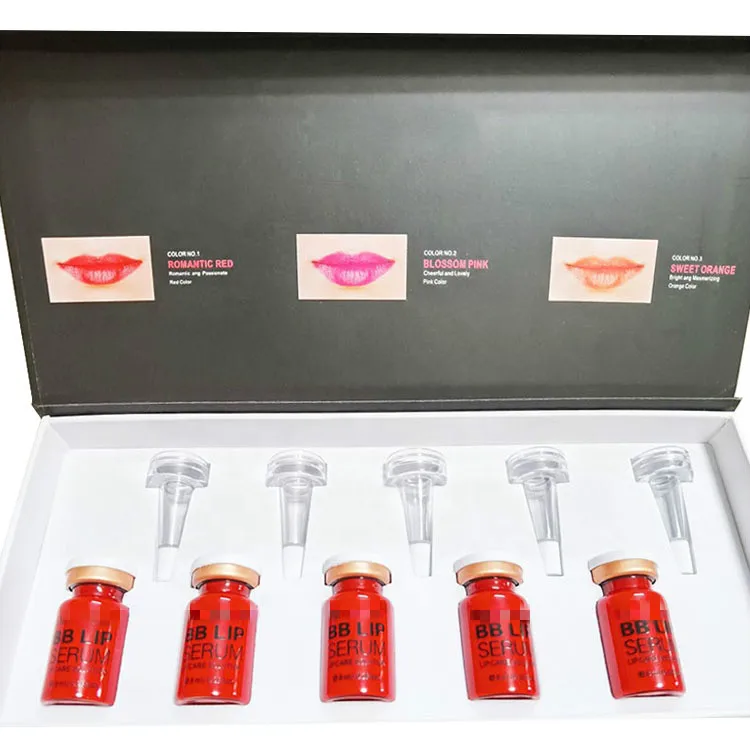 

Hot sale Romantic Red orange colour lip semi-permanent BB Lips tint Meso Serum kit / bb lips glow For Semi Permanent Makeup