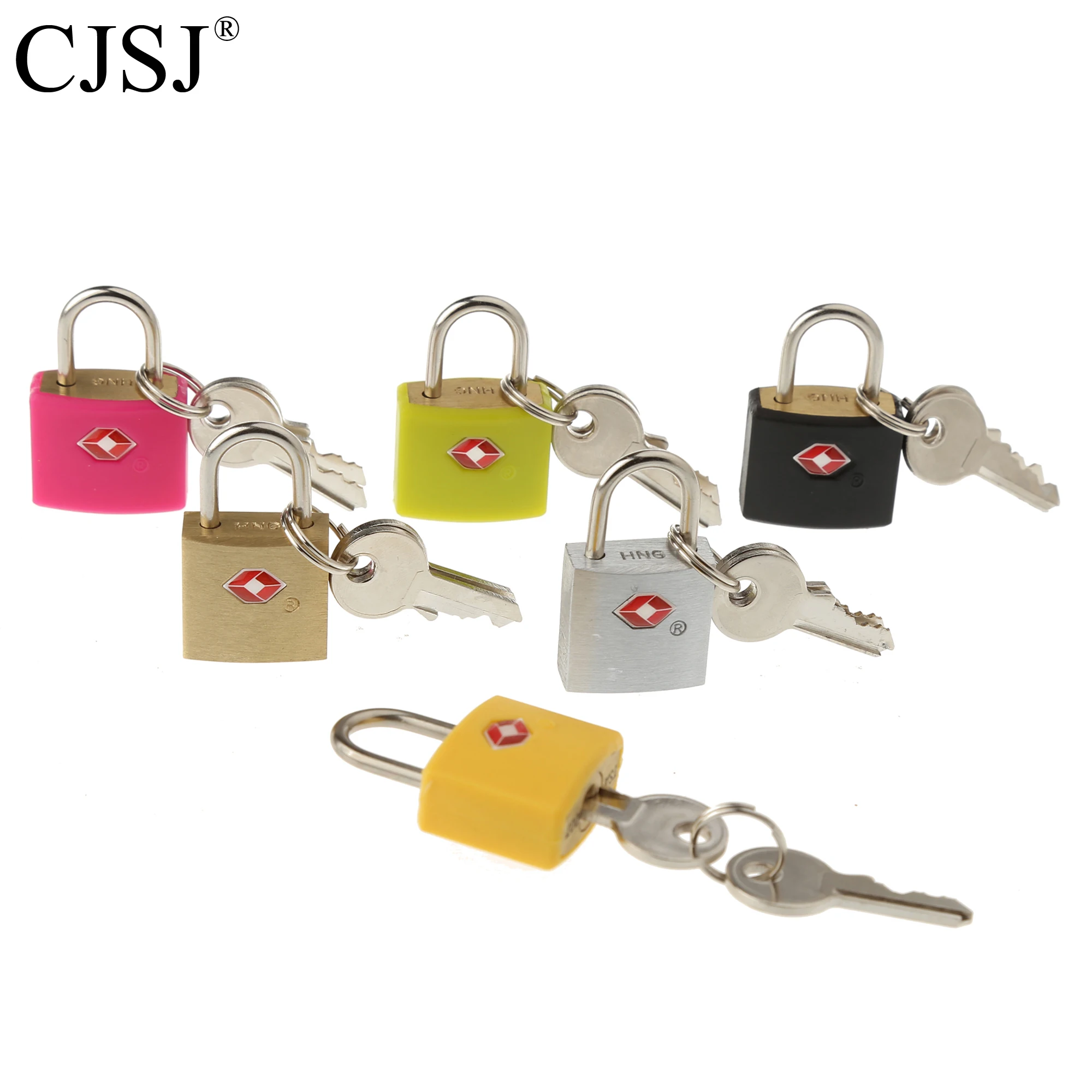 

TSA-385 lock factory ABS plastic cover small brass luggage padlock TSA key lock