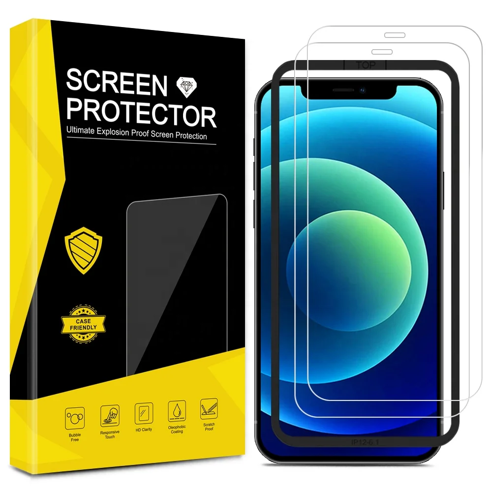 

YCYMO iPhone12 / iPhone12 Pro Japan Asahi Glass 2 Pieces with High transmittance full protection reinforced