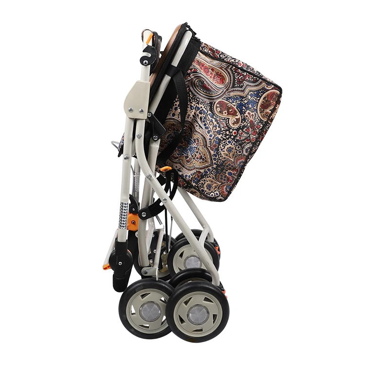 Handicap Forearm Trolly Bag Shopping Aluminum Adjustable Rollator Basket Shopping Trolley Carts