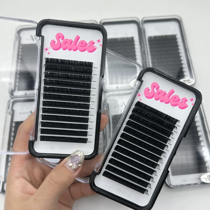 Matte Black 0.03 0.05 25mm Soft Mink Volume Eyelash Extension Supplies J B C D L M Curl Cashmere Lash Extensions Trays