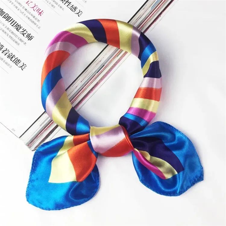 
New Square Silk Satin Fashion Square Tie Scarf Women Office Lady Silk Scarves 