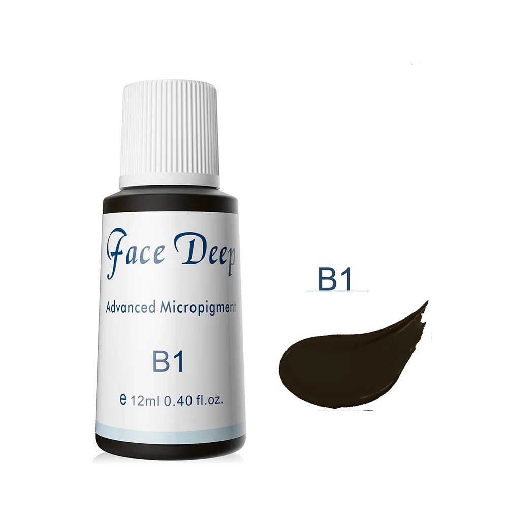 

Face Deep Tattoo Ink 22 Colors Jet Black Semi Cream Pigments For Eyeliner Tattoo
