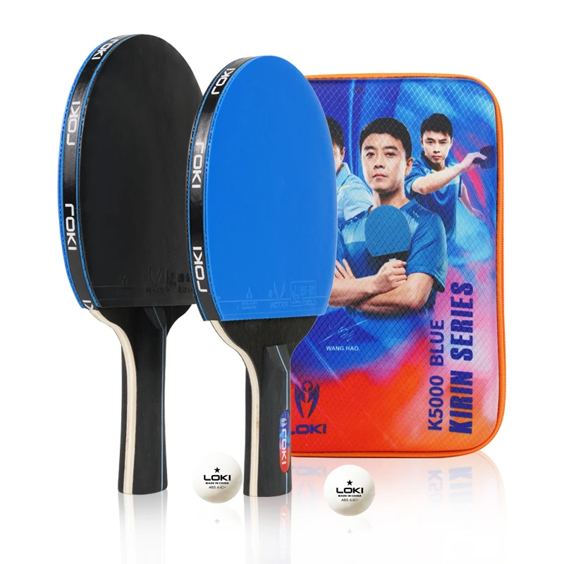 

LOKI 2023 K5000 ping pong paddle quality portable table tennis set with 2 rackets 2balls