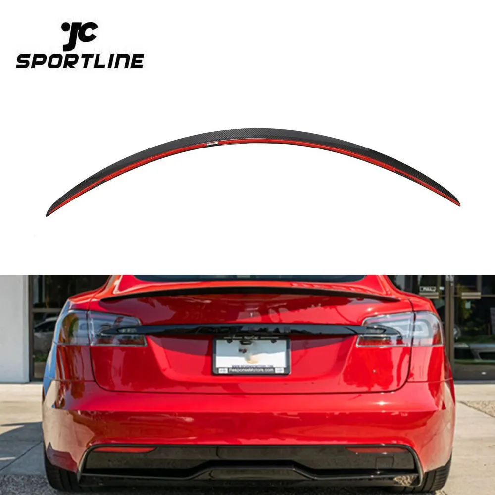 

Dry Carbon Electric Car Model S Rear Spoiler for Tesla Model S Plaid 12-23