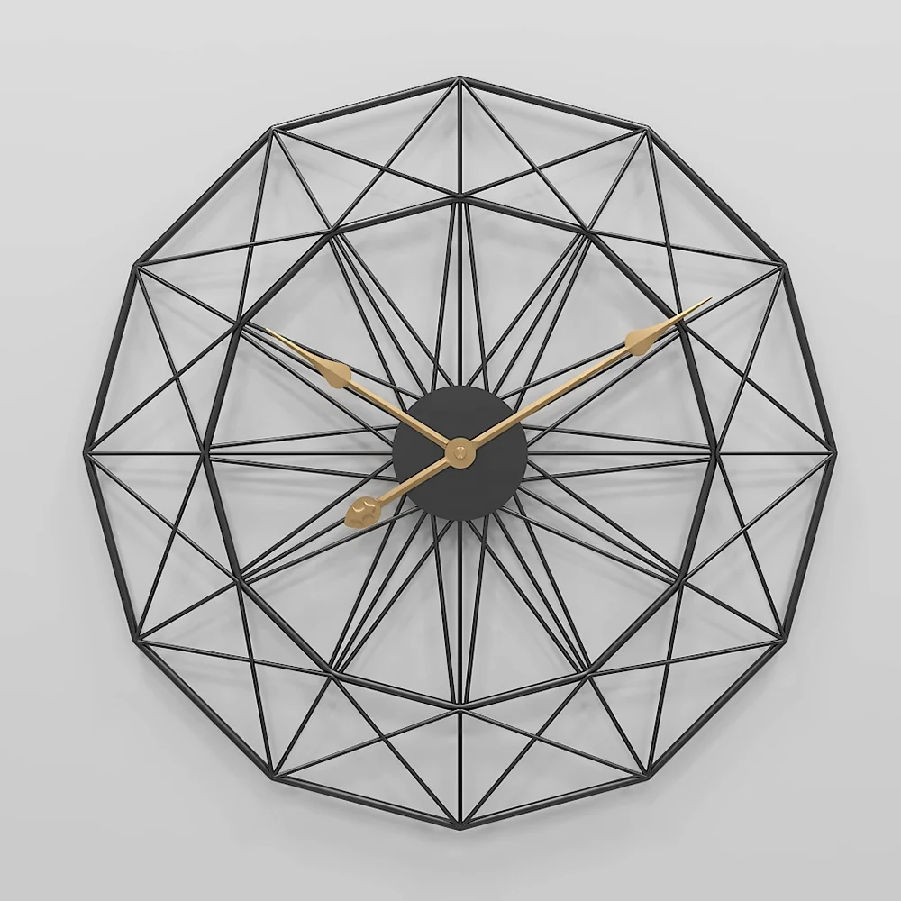 

Iron 3d decoration wall clock good quality clock wall