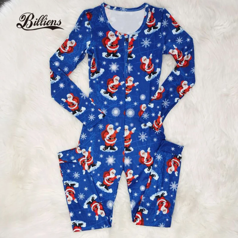 

christmas onesie with back opening women's pajamas girls' pyjamas, Customized color