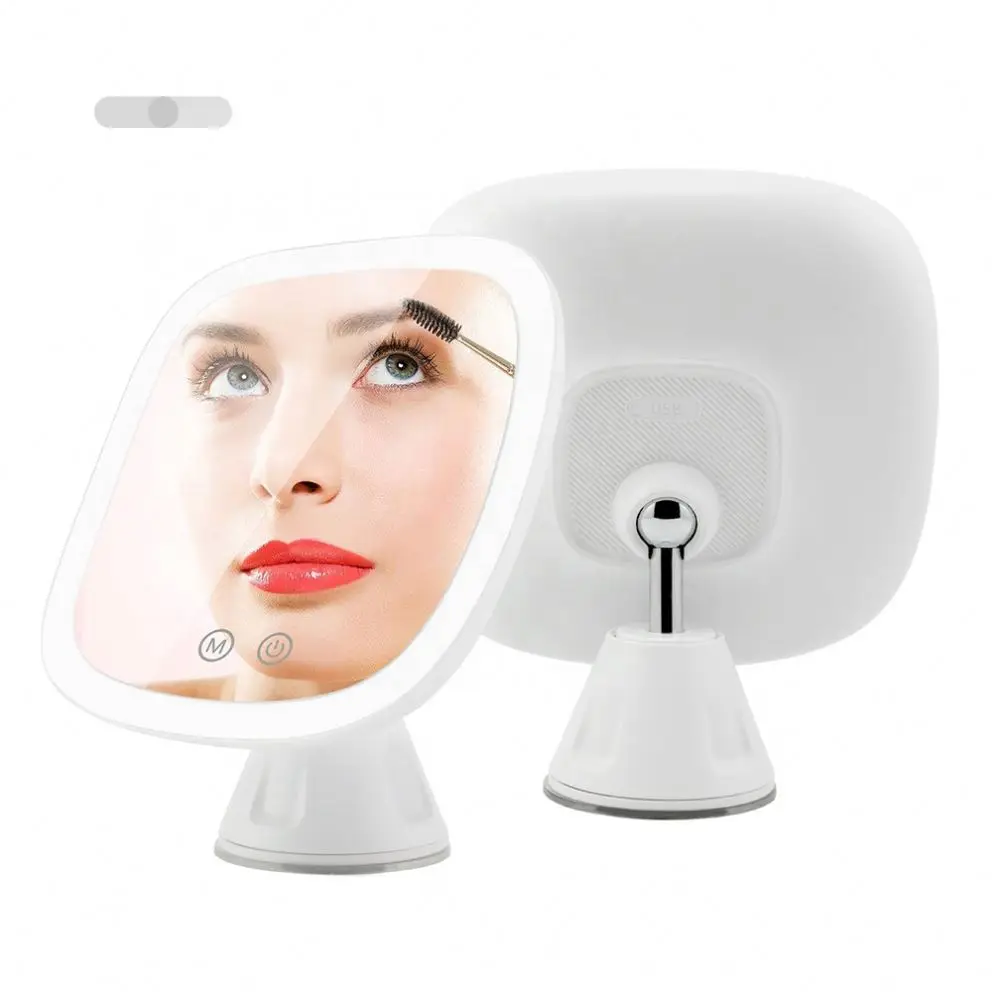 

Fogless Shower mirror with Razor Hook and Strong Suction cup bathroom makeup mirror