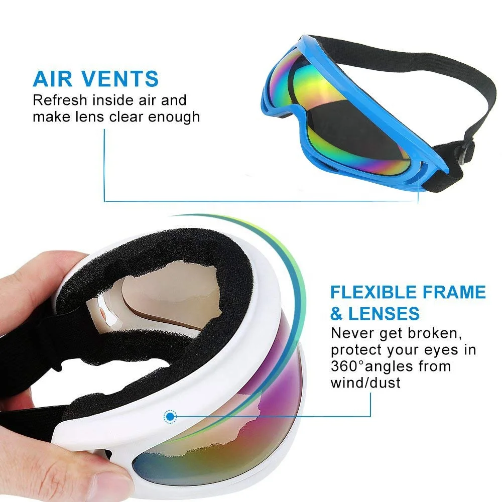 
Ski Goggles 100% UV Protection Snowboarding Goggles Wind Resistance Motorcycle Cycling Goggles 