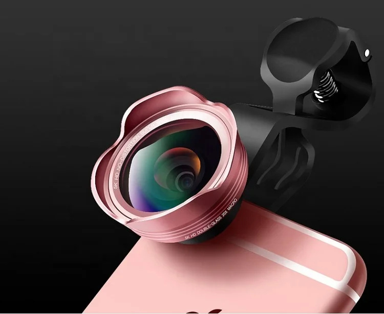 

High Quality 18x 12x FMC Coated Wide Lens and Macro Mobile Phone Lens with Clip, Black/silver/champagne/rose gotd/grey/red