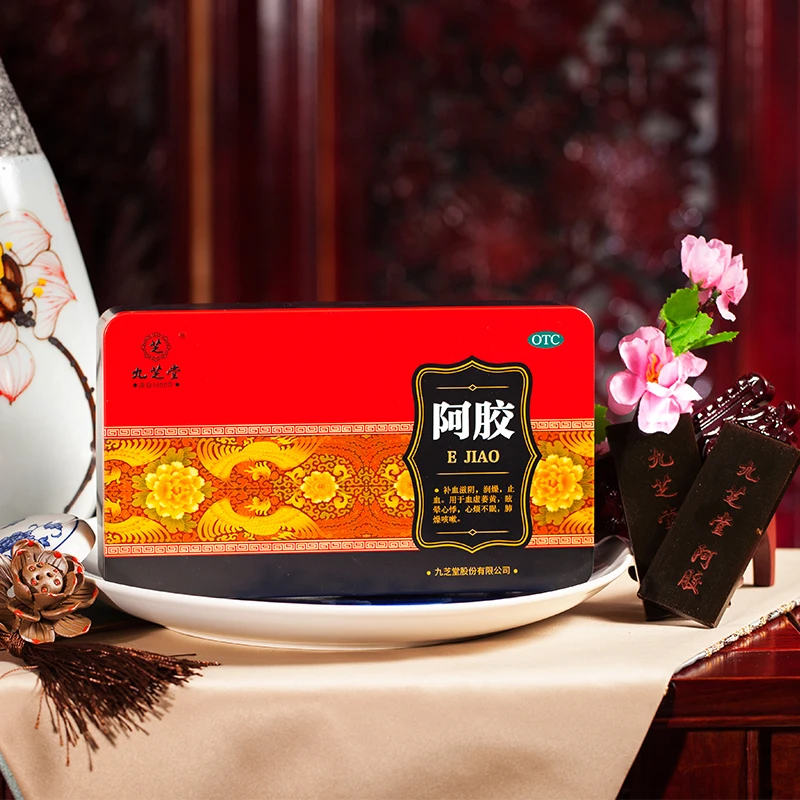 
JIUZHITANG E Jiao Chinese Medicine Colla Corii Asini Deluxe Ass Glue Pure Donkey Skin Glue Donkey-Hide Glue 