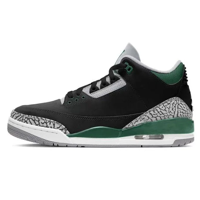 

3 Retro pine Green men sneakers fashion casual sports shoes basketball shoes