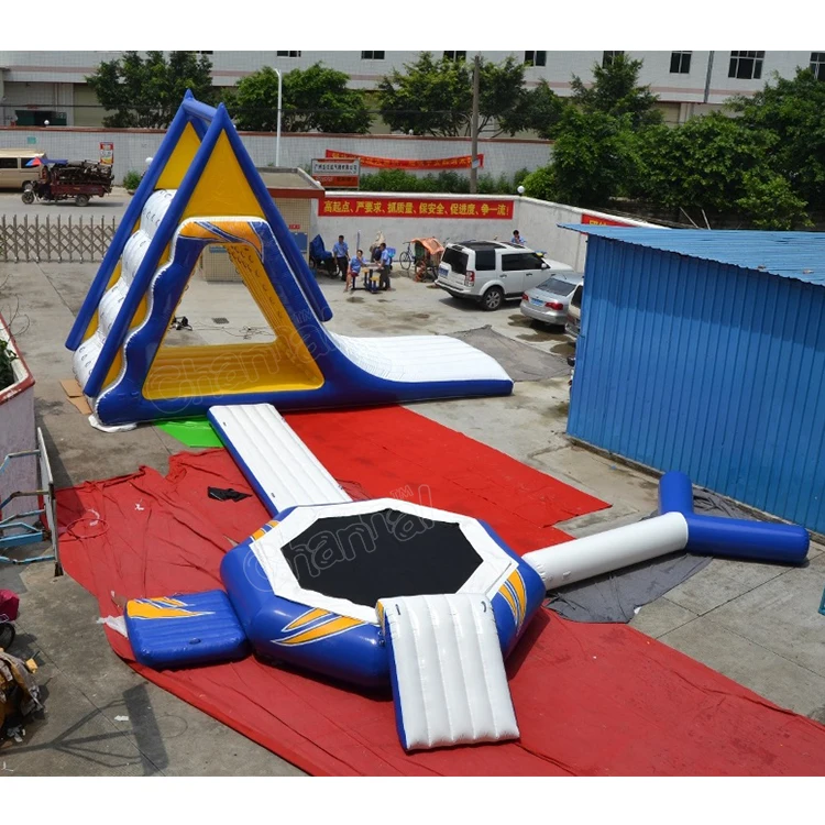 Floating Aqua Park Equipment Nflatable Water Trampoline Slide - Buy ...