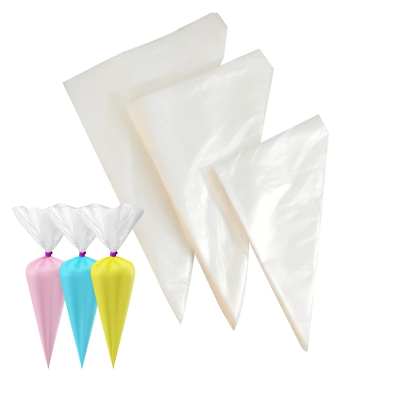 

Wholesale Party Supplies Reusable Pastry Bags Large Middle Small Size Custom Disposable PET Cake Baking Pastry Piping Bags, Clear