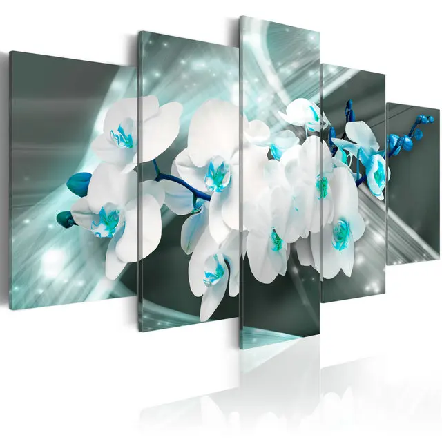 

Wall Painting Decor Poster Printing Picture Living Room Pre Printed Abstract Oil Orchid Flower Canvas Art