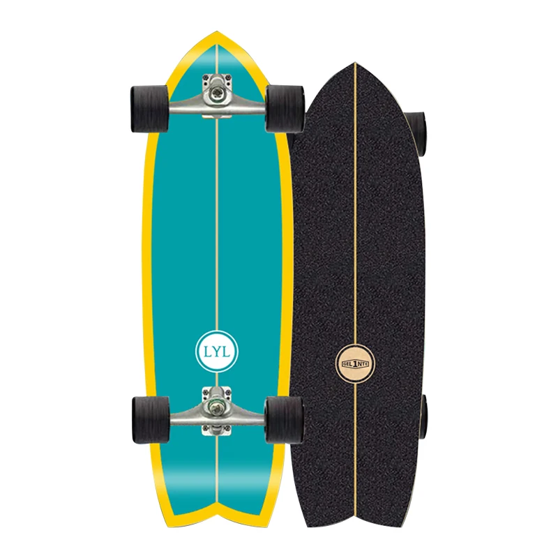 

Custom Surf Skateboard Swivel Truck PU Wheels Surfskate Skateboard For Adult