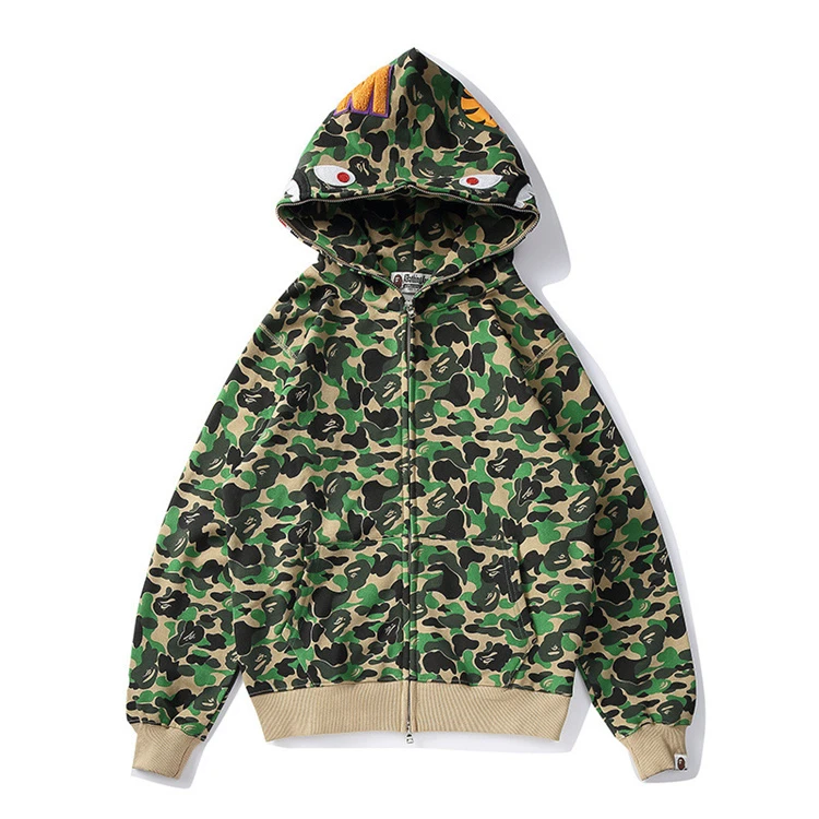 

2021 new fashion men's hoodiesHot Bape Shark Jaw Men's Sweats Coat hoodies unisex Jacket Full Zipper boy's hoodies