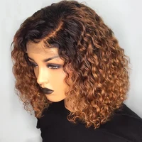 

Free Packing Dropshipping Bob Curly Lace Front Wig With Baby Hair Short Brazilian Hair For Black Women