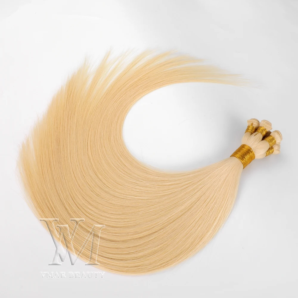 

VMAE 13A Russian European Unprocessed Weft Virgin Raw Hair 100g #613 Blonde Handtied Bundles Human Hair Extensions