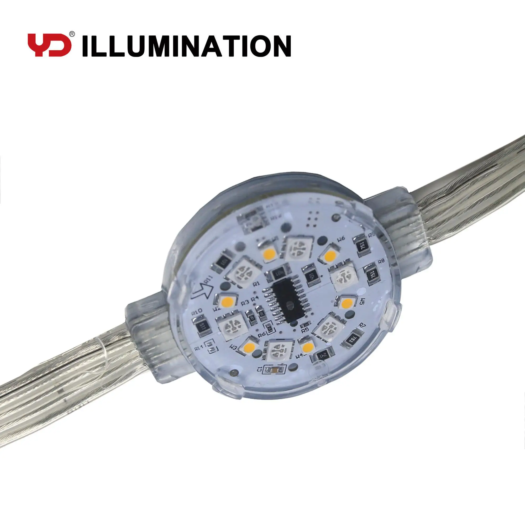 
Anti-uv waterproof 50mm pixel rgb led direct lighting for cable bridge lighting 