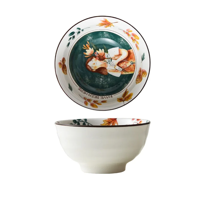 

Wholesale Customized  Fairy Forest Creative Ceramic Rice Bowls Small