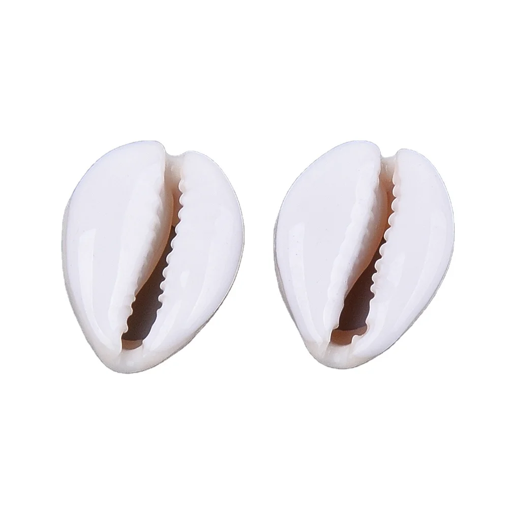 

Pandahall No Hole Enamel White Cowrie Shell Beads