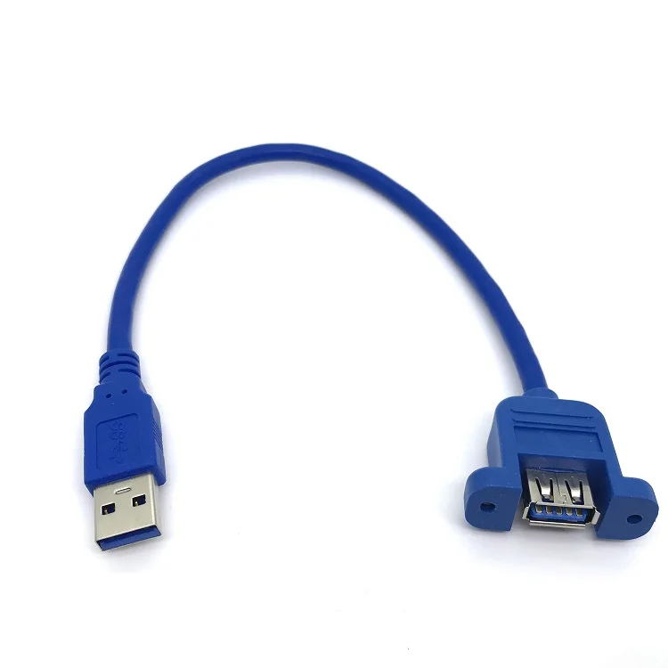 

china factory high quality oem new 30cm usb 3.0 female front panel mount cable with screw, Black or oem