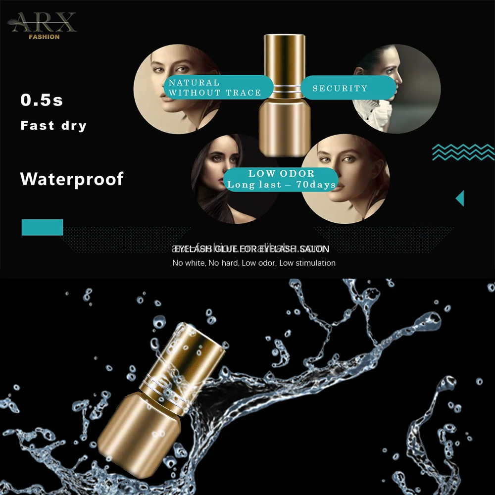 

Promotion second sec private label 0.17fl extra strong effective clear latex free 2 secened 2021 glue eyelash extension