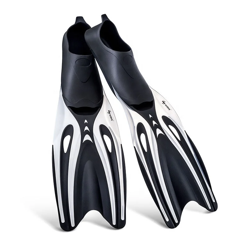 

Professional adult diver scuba freediving long blade rubber fins for spearfishing, Customized