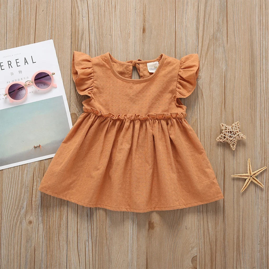 

2021 Korea Fashion Soft Cotton New Style Summer Tutu Princess Baby Dress Clothing Set Birthday Outfit Baby Girl Dresses