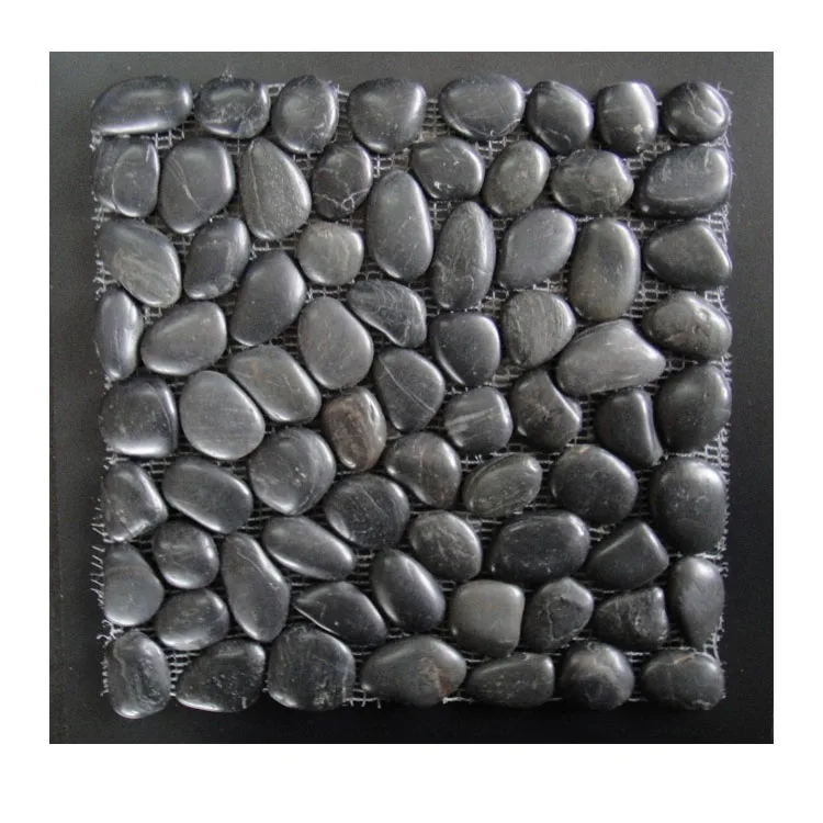 
Pebble Tiles Black River Bathroom Decorative Pebble Mosaic Tile 
