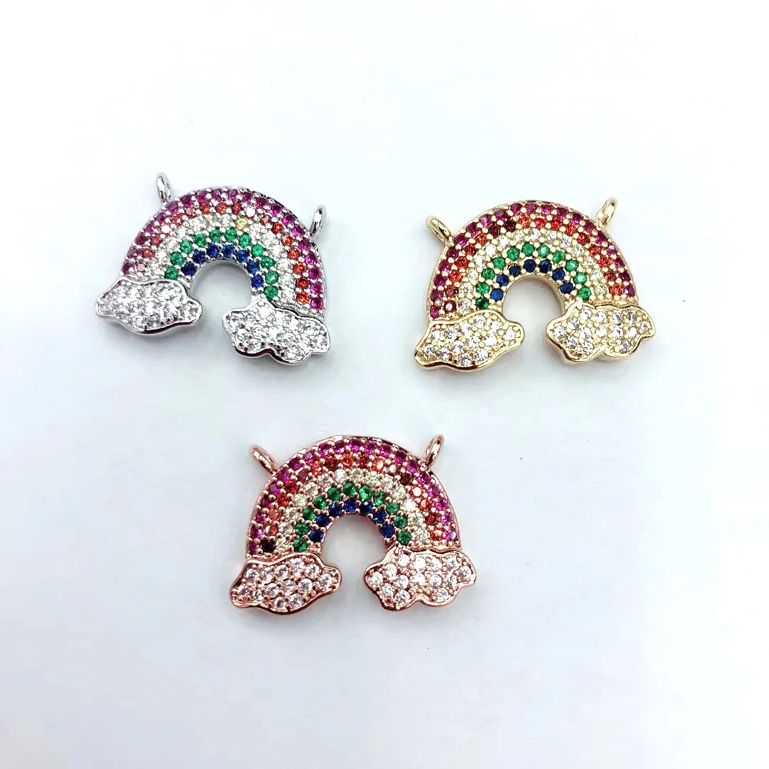 

Rainbow Multiple Styles Cubic Zirconia Pendant Micro Pave CZ Necklace Bracelet Jewelry Wholesale