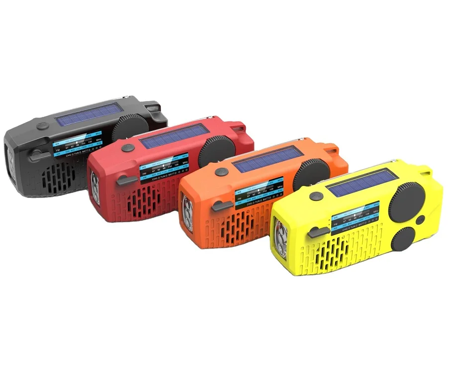 

2000mah 3000mah Portable Hand Crank Solar Led Emergency Lantern Am Fm SOS Radio With Mobile Phone Charger, Red ,black , orange , yellow