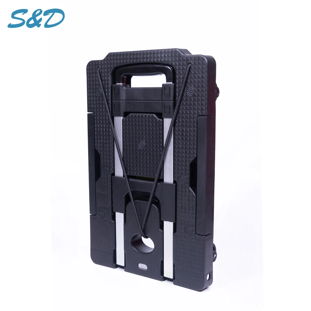 
Generic Convertible Collapsible Foldable Load Compact Flatform Blue Hand Truck Trolley Cart Transform With Wheels 