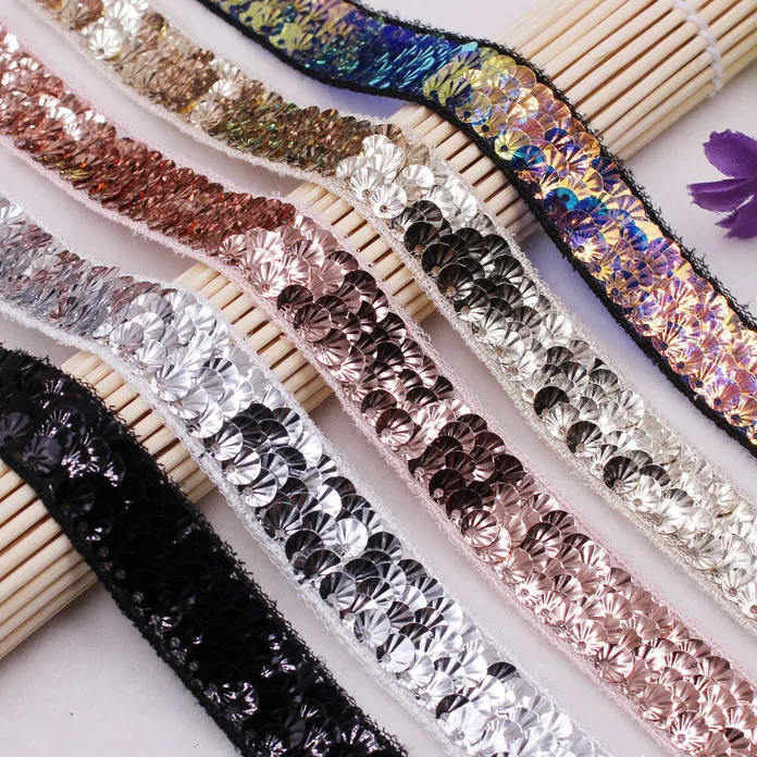 

Deepeel LA254 2cm DIY Trimming Sewing Accessories Trims Embroidered Lace Ribbons Webbings Dance Dress Sequins Lace